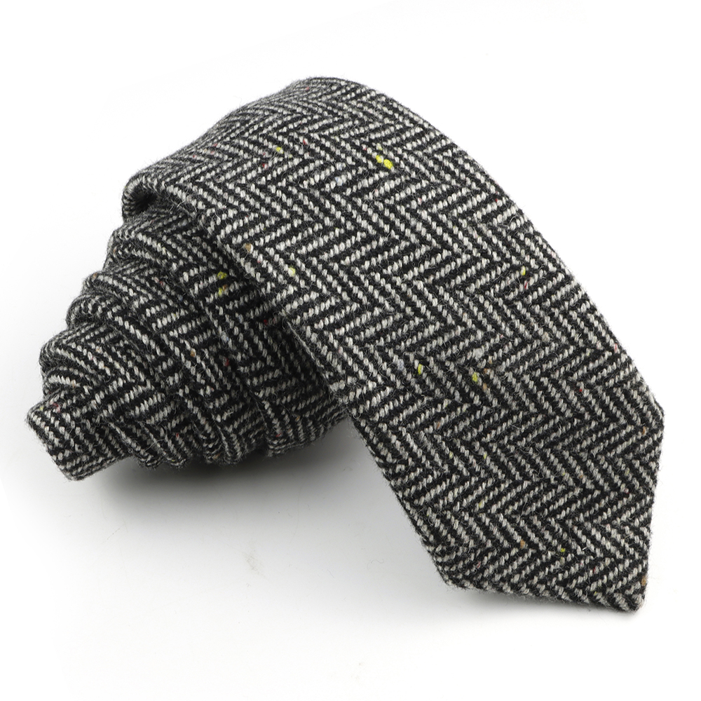 Cravate élégante en laine pour hommes, faite à la main, rayée, couleur kaki, col en coton, pour mariage, fête d'affaires, costume, chemise, accessoire: BLEU CIEL