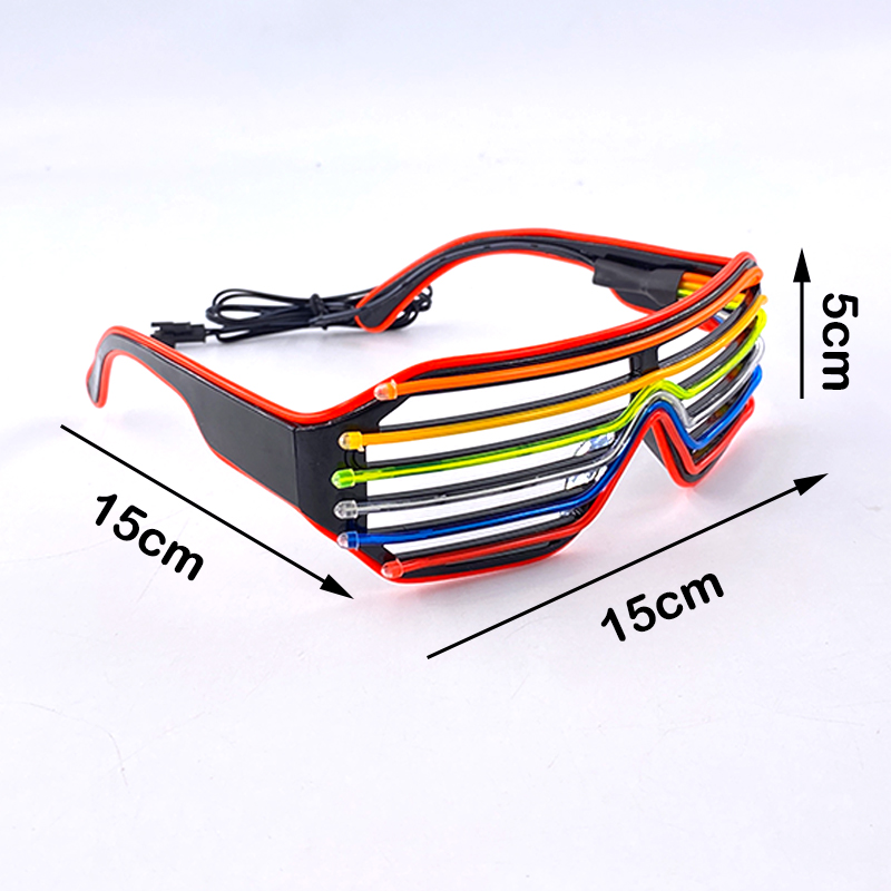 Óculos fluorescentes coloridos para homens e mulheres, óculos luminosos LED, neon eyewear Supplies, adereços de personalidade