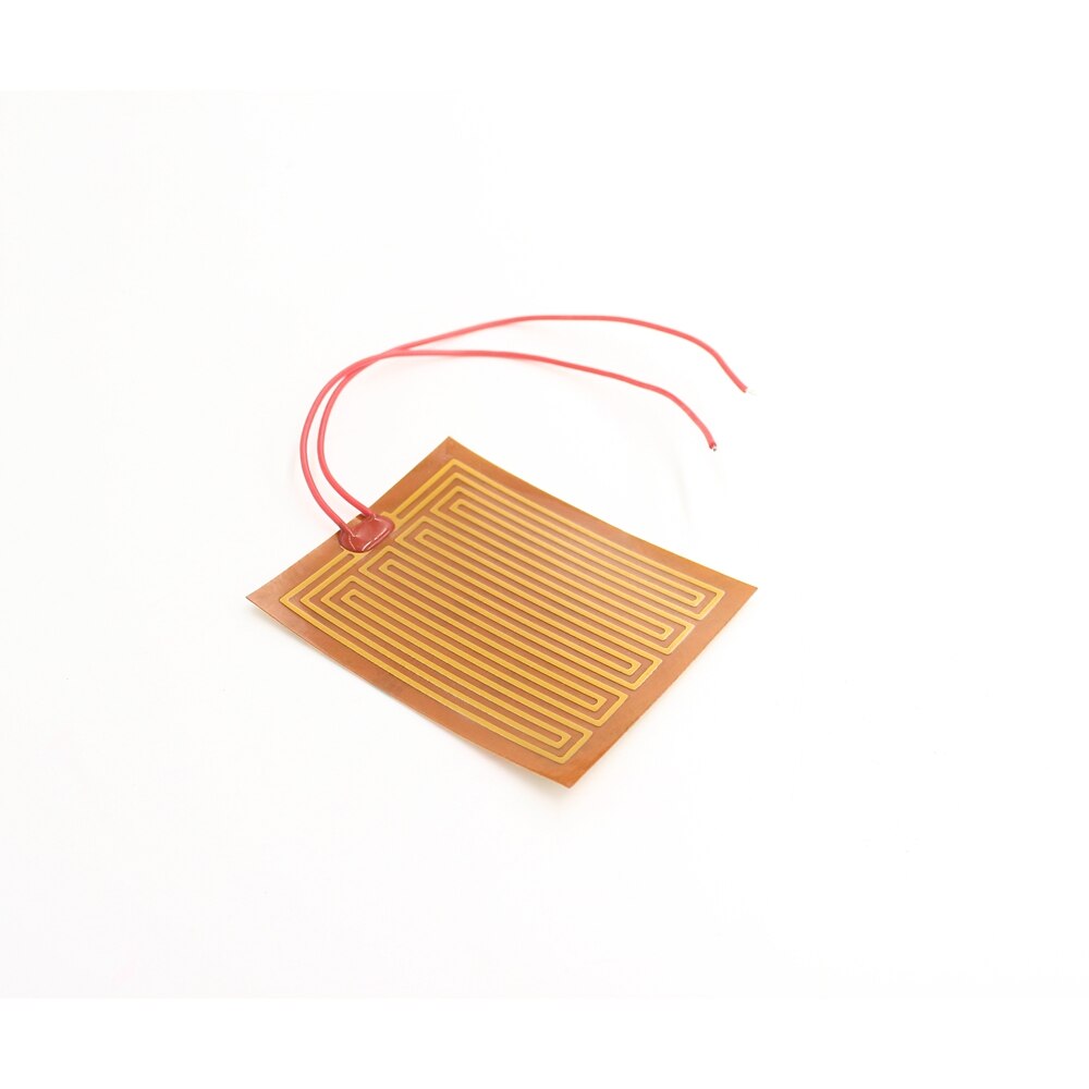 100x80mm 12V 35W PI Placa de película de calentamiento poliimida cojín de panel calefactado eléctrico estera electrotérmica lámina adhesiva Flexible calentador de aceite