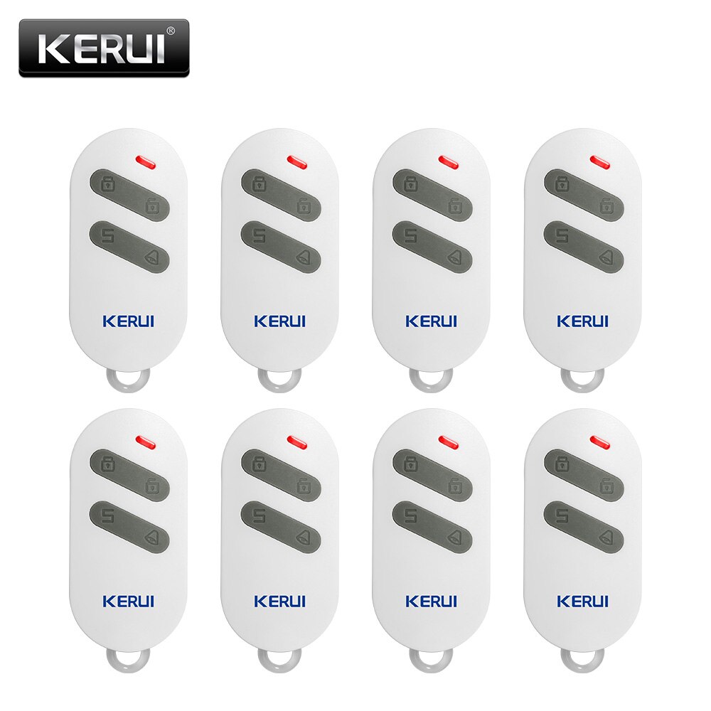 KERUI RC532 Wireless Remote Controller Plastic KeyChain 4 Keys Only For Our Wifi / PSTN / GSM Home Burglar Security Alarm System: 8pcs