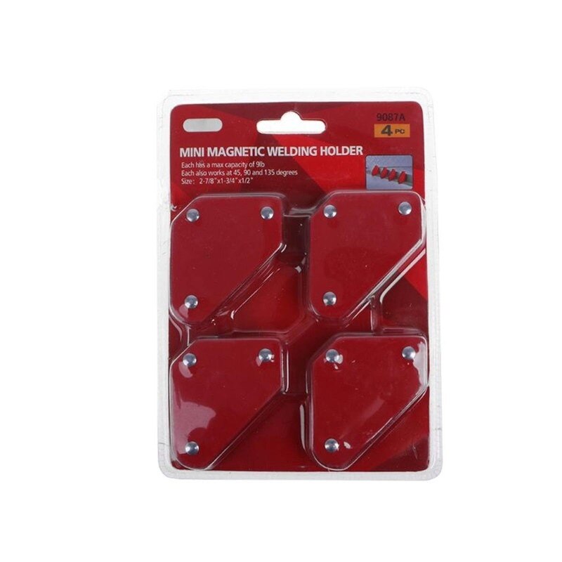 4 svetsmagnet magnetisk fyrkantig hållare pilklämma 45/ 90/ 135/  grader 9lb magnetisk klämma för elektriska svetsjärnverktyg 4 st
