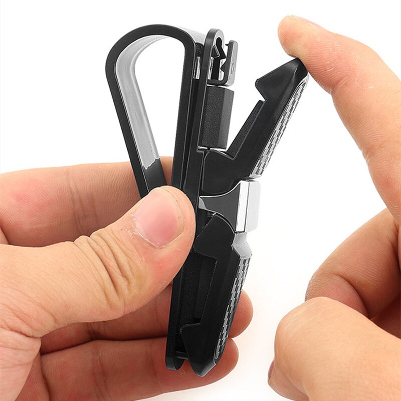 Przenośny robić samochodu futerały na okulary klamra na karty i okulary osłona przeciwsłoneczna robić samochodu uchwyt na okulary przeciwsłoneczne ABS okulary akcesoria samochodowe