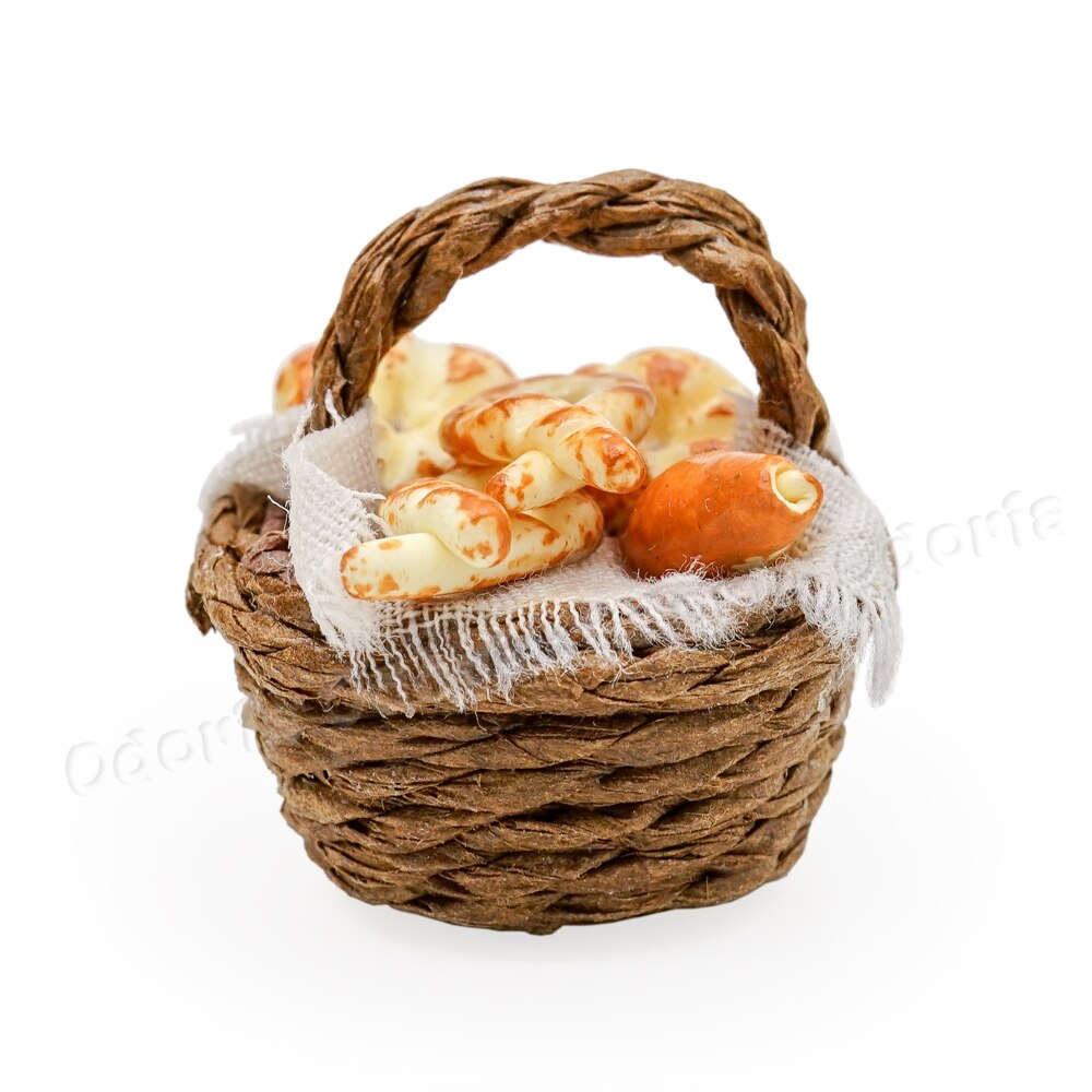 1:12 Miniatuur Brood In Mand Set Simulatie Voedsel Keuken Bakkerij Poppenhuis Speelgoed Decor