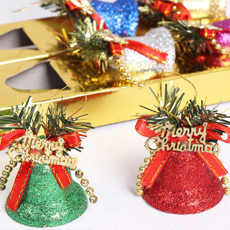 6Pcs Bells Set Ornamenten Kerstboom Decoraties Voor Partij Decoratie QX2E