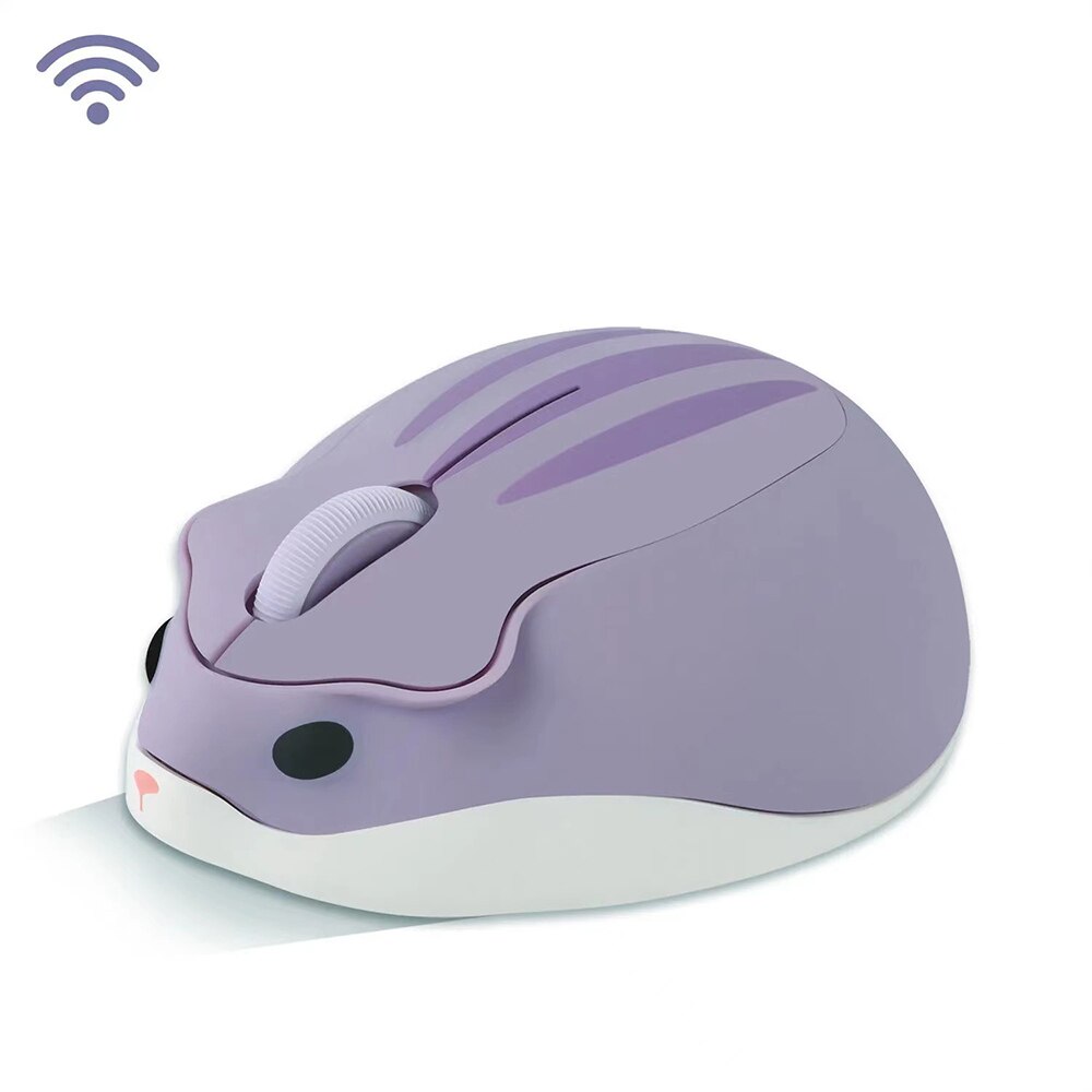 2.4G Wireless Optical Mouse Cute Hamster Cartoon Computer Mice Ergonomic Mini 3D Gaming Office Mouse Kid&#39;s: Purple