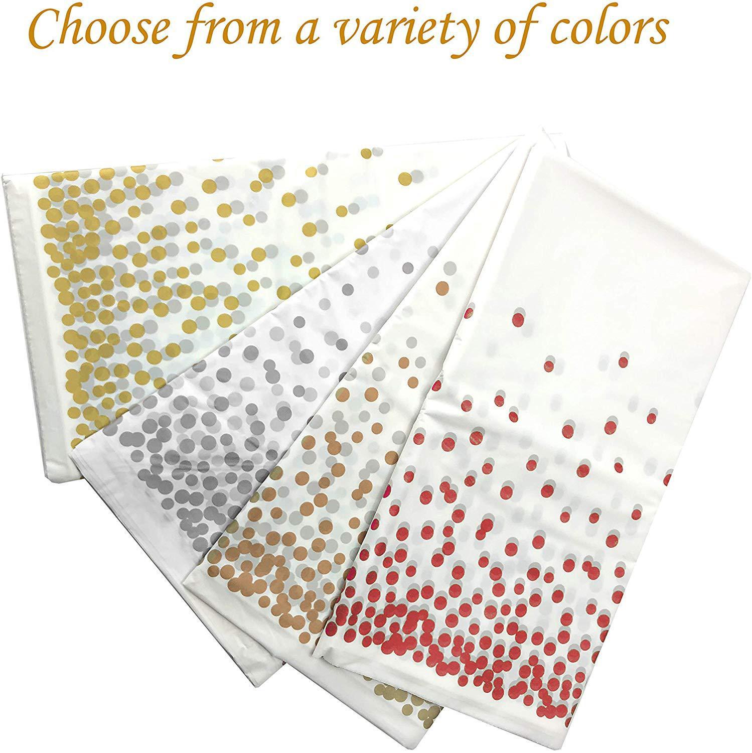 Wegwerp Gold Dot Gilded Tafelkleed Rose Goud Plastic Tafelkleed Kids Verjaardagsfeestje Decoratie Bruiloft Baby Shower