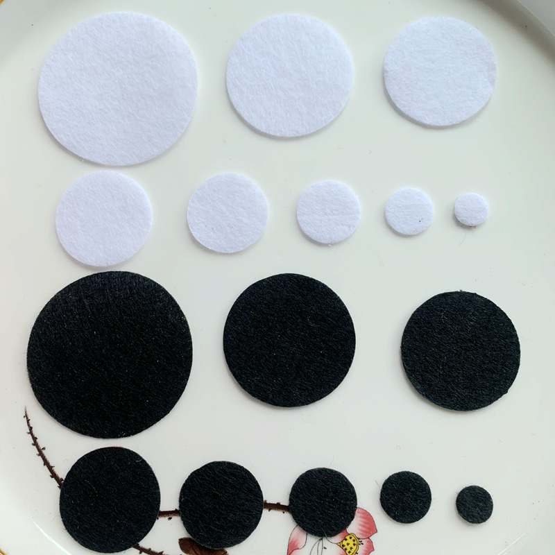 10Mm &amp; 15Mm &amp; 20Mm &amp; 25Mm &amp; 30Mm &amp; 35Mm &amp; 40Mm &amp; 50Mm Kunstmatige Non Woven Vilt Ronde Vilt Doek Vilt Diy Voor Naaien Plakboek Patches