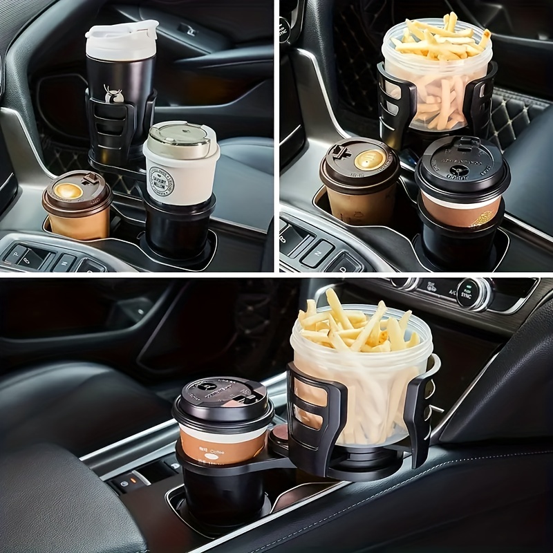 360 Roterende Auto Bekerhouder Multifunctionele 4 In 1 Verstelbare Dubbele Bekerhouder Expander Adapter Auto Cup Mount Mobiele Telefoon Houder