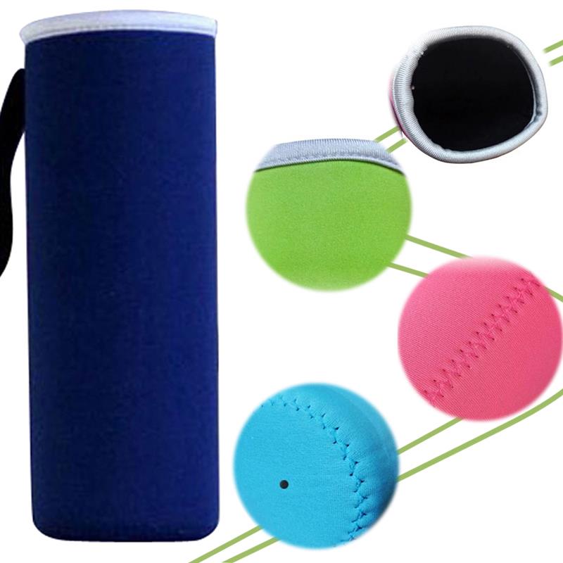 550ml urheilullinen vesipullon kansi neopreeni eriste hihalaukku laukku pussi kannettava tyhjiökuppisetti urheilu retkeilytarvikkeet: Sininen 550ml