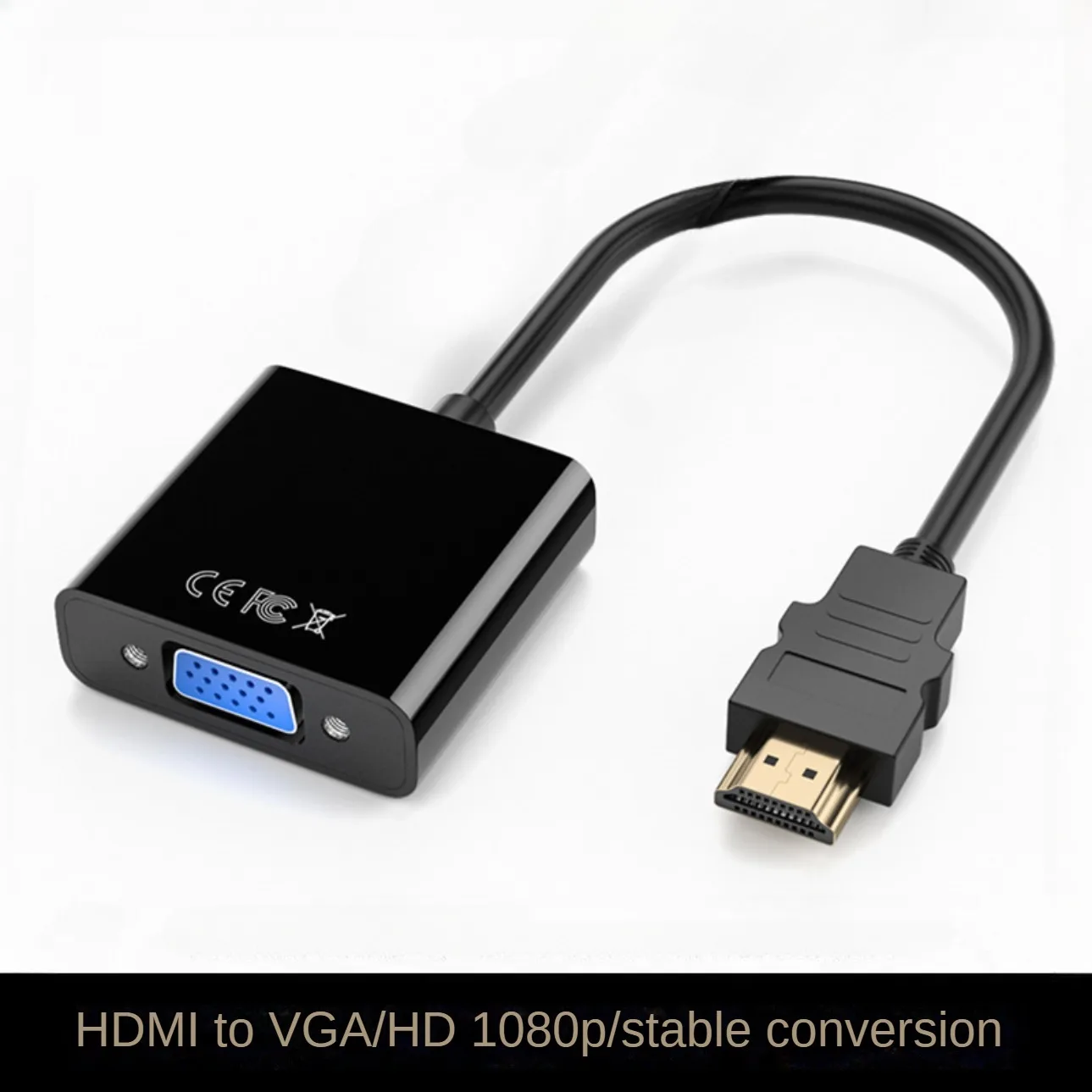 HD 1080P HDMI-compatibel naar VGA-adapter Digitaal analoog HDMI-compatibel Man-vrouw VGA-kabelconverter voor pc Laptop Tablet