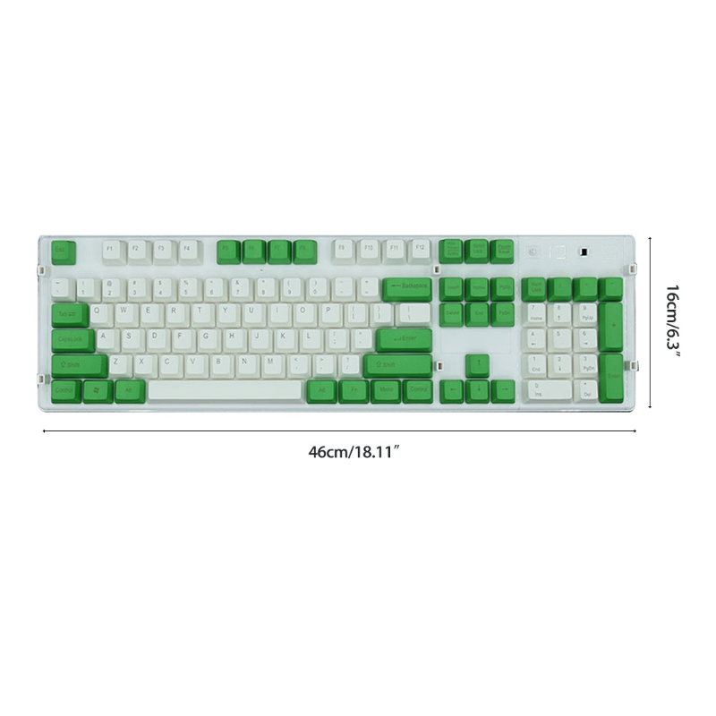 Clavier mécanique PBT à 104 touches gravées au Laser, coloration par Sublimation, couleur assortie, profil OEM, jeu de capuchons de touches, 066A