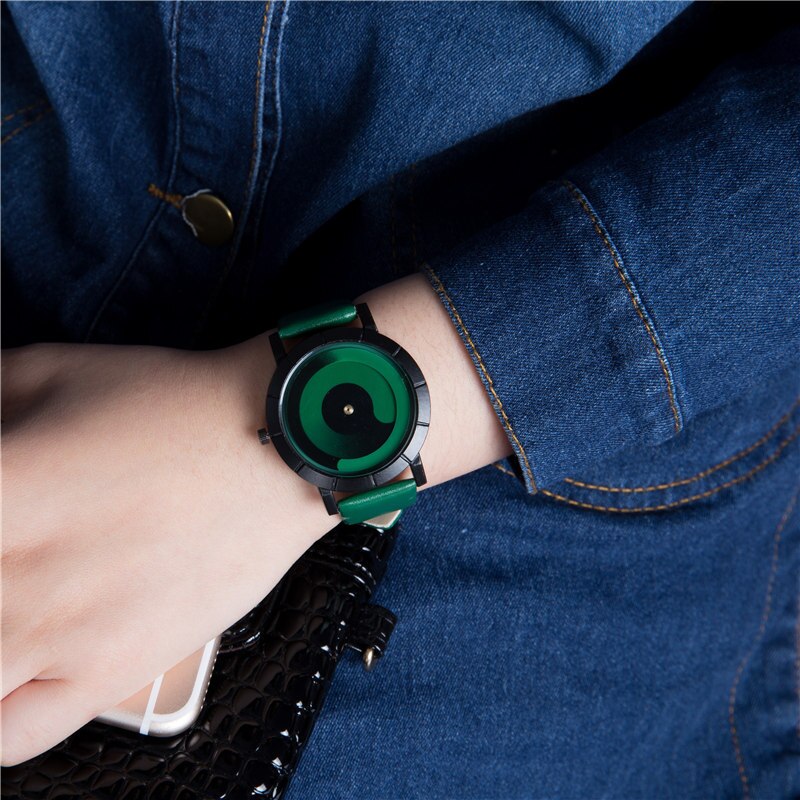 Rotatie herenhorloges leren band quartzhorloges heren sporthorloges herenhorloge relogio masculino: 152083-6