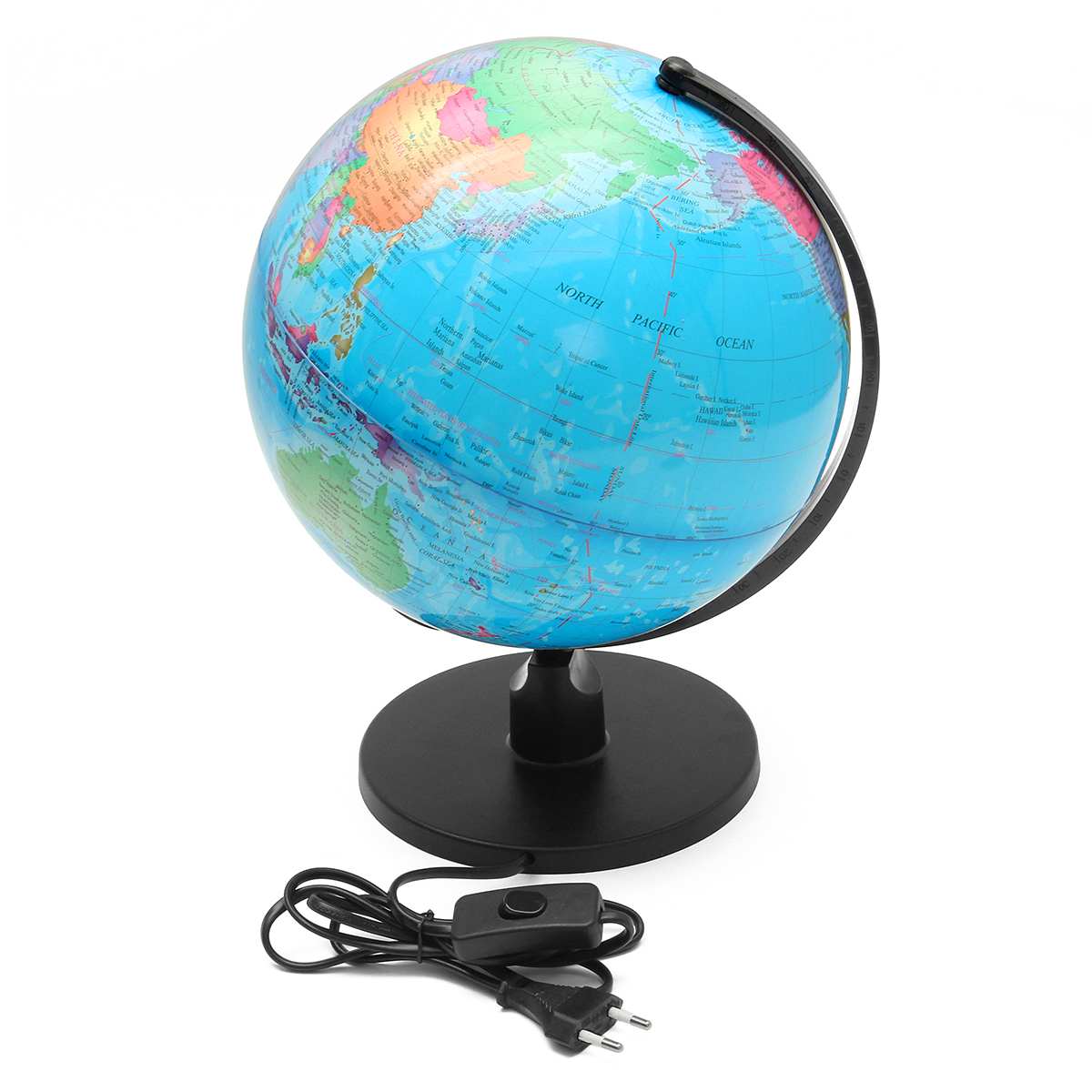 25CM LED Earth Globe World Map With Stand Terrestre Geography Educational Toy Home Office Ideal Miniatures office gadgets