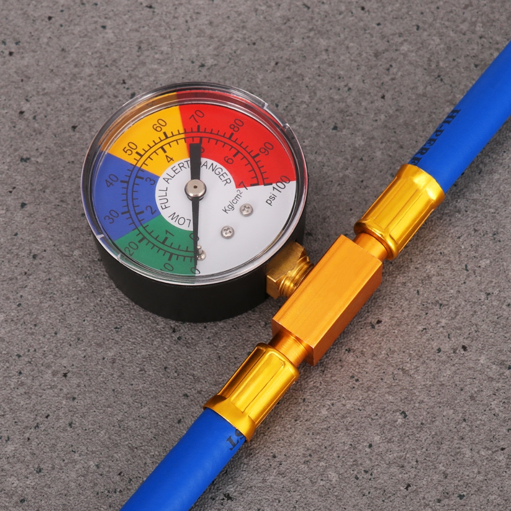 Auto Klimaanlage AC R134A Kältemittel Aufladen Sauerei Schlauch Mit Manometer Mit Manometer Adapter Auto Zubehör