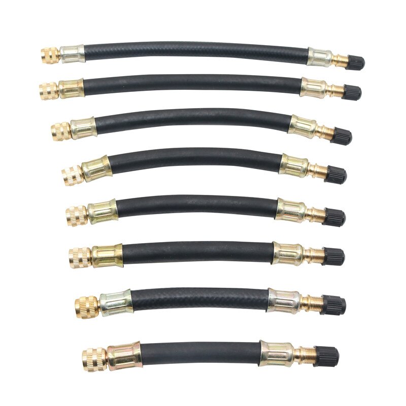 Vário trançado flexível mangueira de pneu válvula de borracha inflável mangueira fio de aço rodas carro pneu válvula hastes extensões tubo adaptador