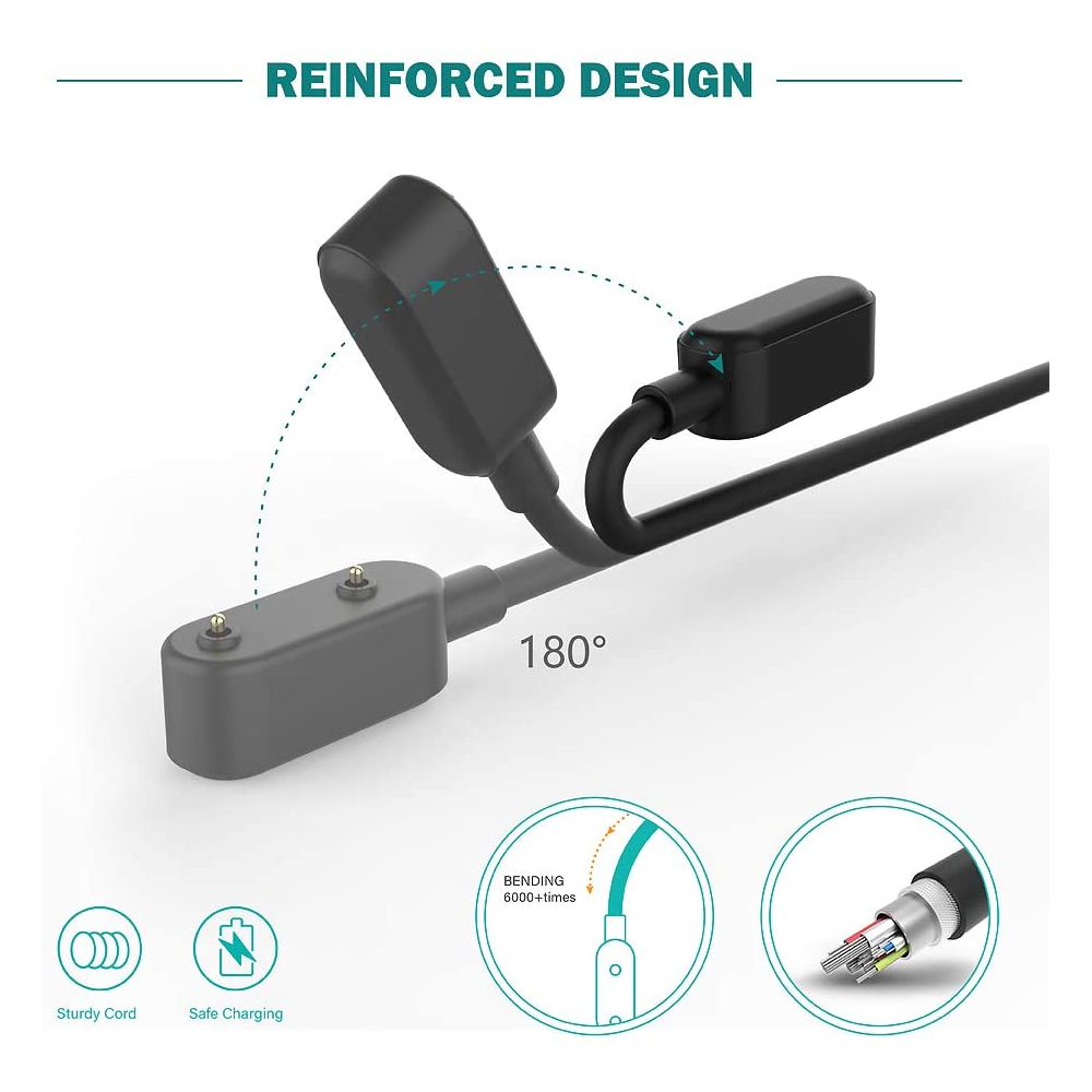 Cargador USB magnético para Huawei Watch Fit/ Fit2/ Band 7/ Huawei Band 10 / Honor Watch ES Cable de carga 3,3 pies Smartwatch