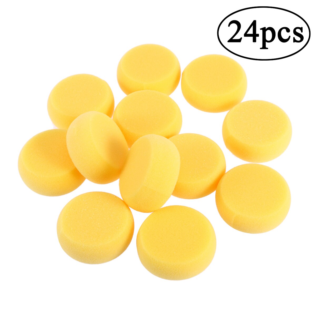 12pcs Round Synthetic Watercolor Artist Sponges for Painting Crafts Pottery (Yellow) paint round sponge tool potter's sponges: 24pcs Type A