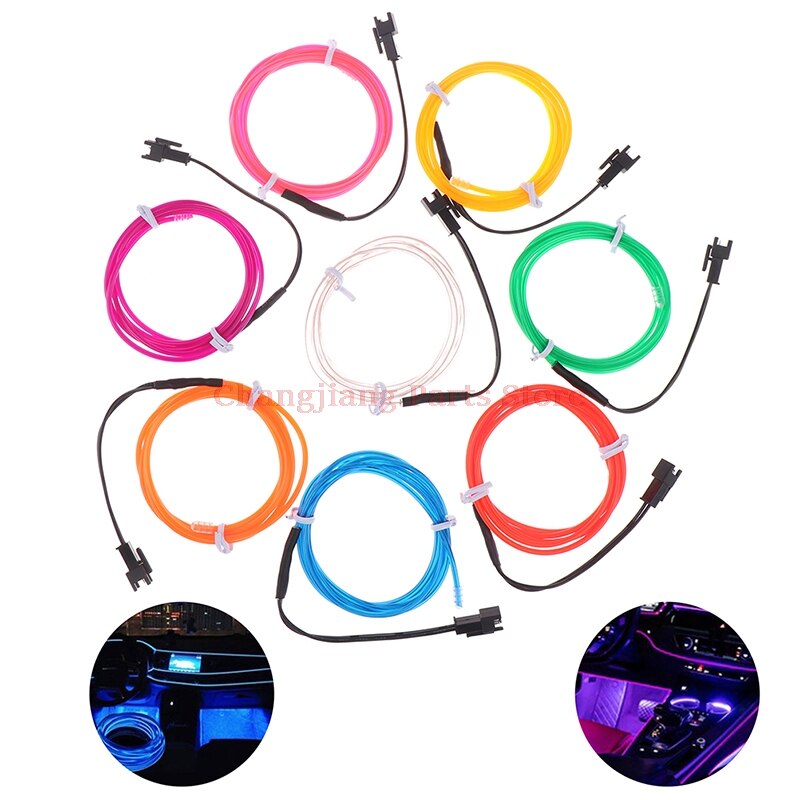 1m Neon Light Dance Party Decor Led Lamp Flexible El Wire Rope Tube Strip