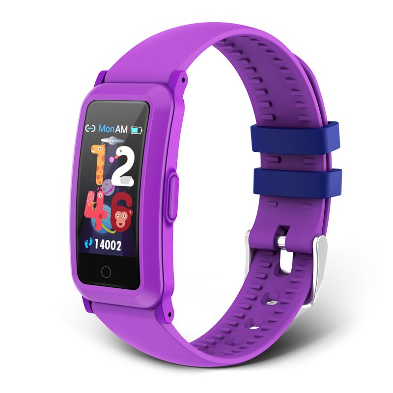 BingoFit FT907 Kids Smart Wristbands Waterproof IP68 Heart Rate Blood Pressure Tracker Sports SmartWatch Take Medicine Reminder: Purple