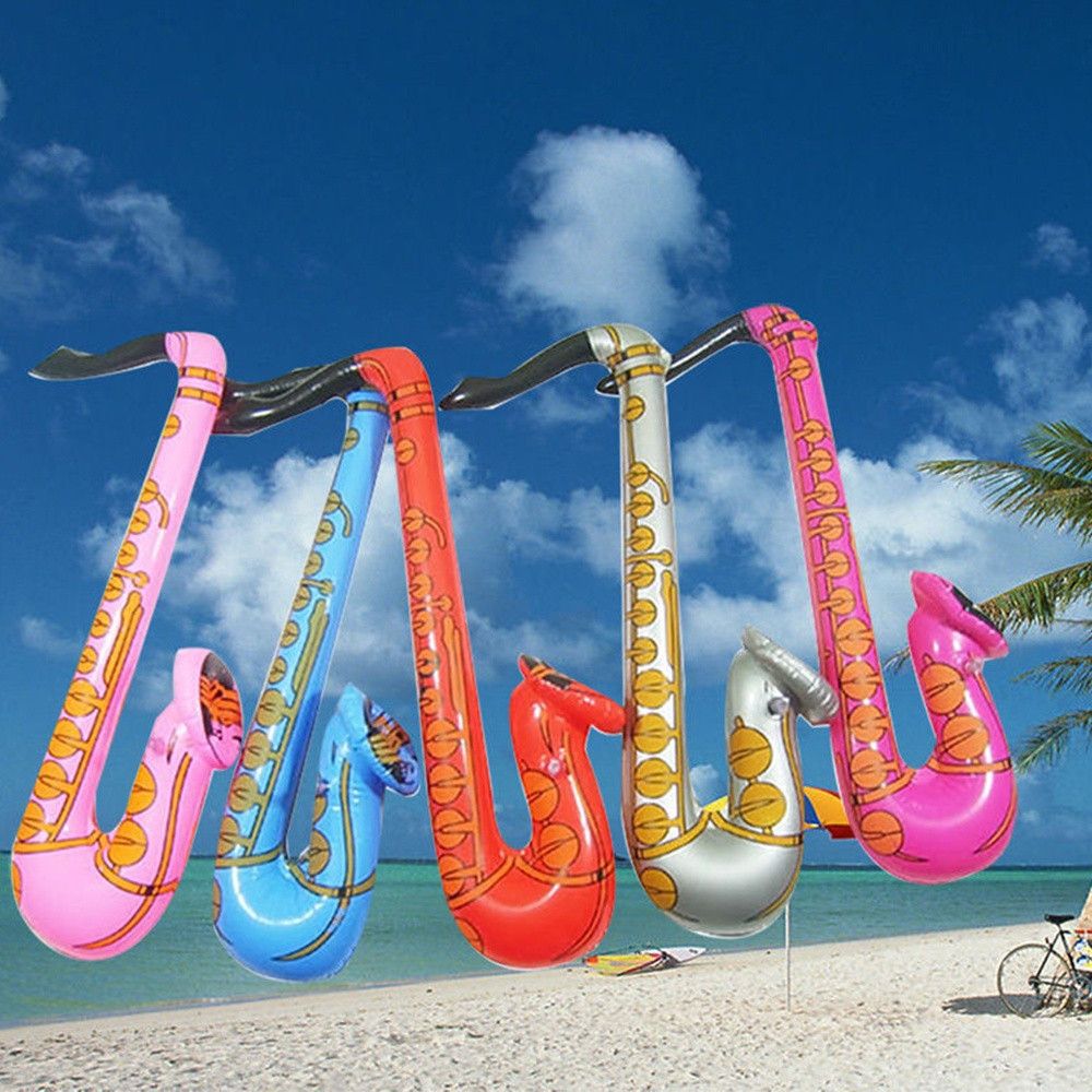 Lustige Aufblasbare Spielzeug Blow Up Rock & Roll Saxophon Disco Party Musik Spielzeug 70 cm Zufällige Farbe