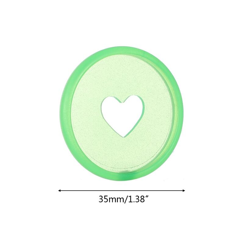 Anillos transparentes para encuadernación con forma de corazón, de 20 Uds., 35mm, hojas sueltas con agujero en forma de seta, Disco de plástico para encuadernación con hebilla DIY