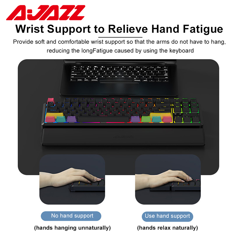 Ajazz 61/87/104Key Polssteun Ergonomisch Pu Lederen Toetsenbord Polssteun Druksterkte Hand Rest Comfortabele Pols brace