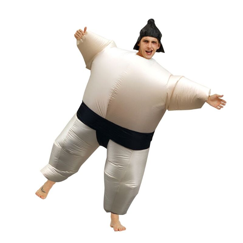 Sumo Wrestler Costume Inflatable Suit Blow Up Outfit Adult Cosplay Party Dress