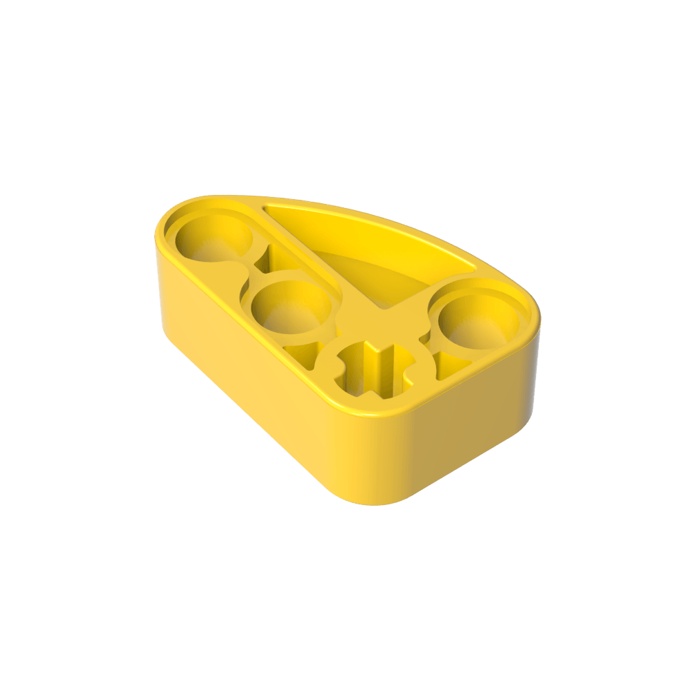 Moc Technic Beam 2x3 a forma di L con quarti ellisse blocchi spessi parti compatibili 71708 blocchi di costruzione fai da te mattoni giocattoli per bambini: Black