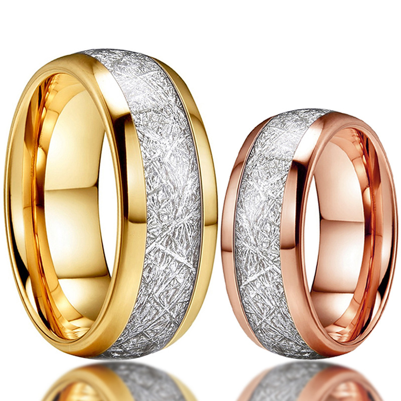 05 Silk Grain Stainless Steel Ring For Men Women Jewelry