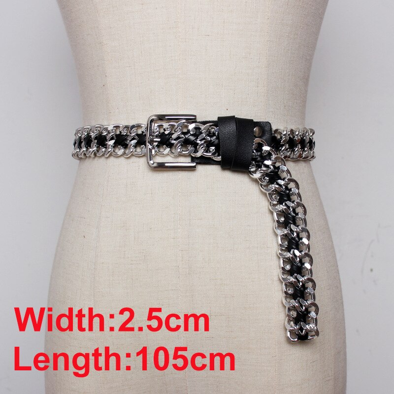 Cetiri Vrouwen Mode Metalen Heup Ketting Riem Elegante Goud Zilver Franjes Ring Taille Keten Kleding Riemen: Style 8