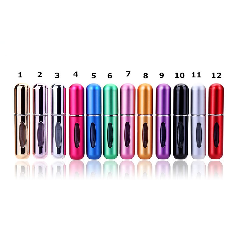 Mini flacon de parfum rechargeable par le bas, 1 pièce, 5ml 6ml, tête de presse, Portable, voyage, petit échantillon, flacon vaporisateur liquide: 1pc 12