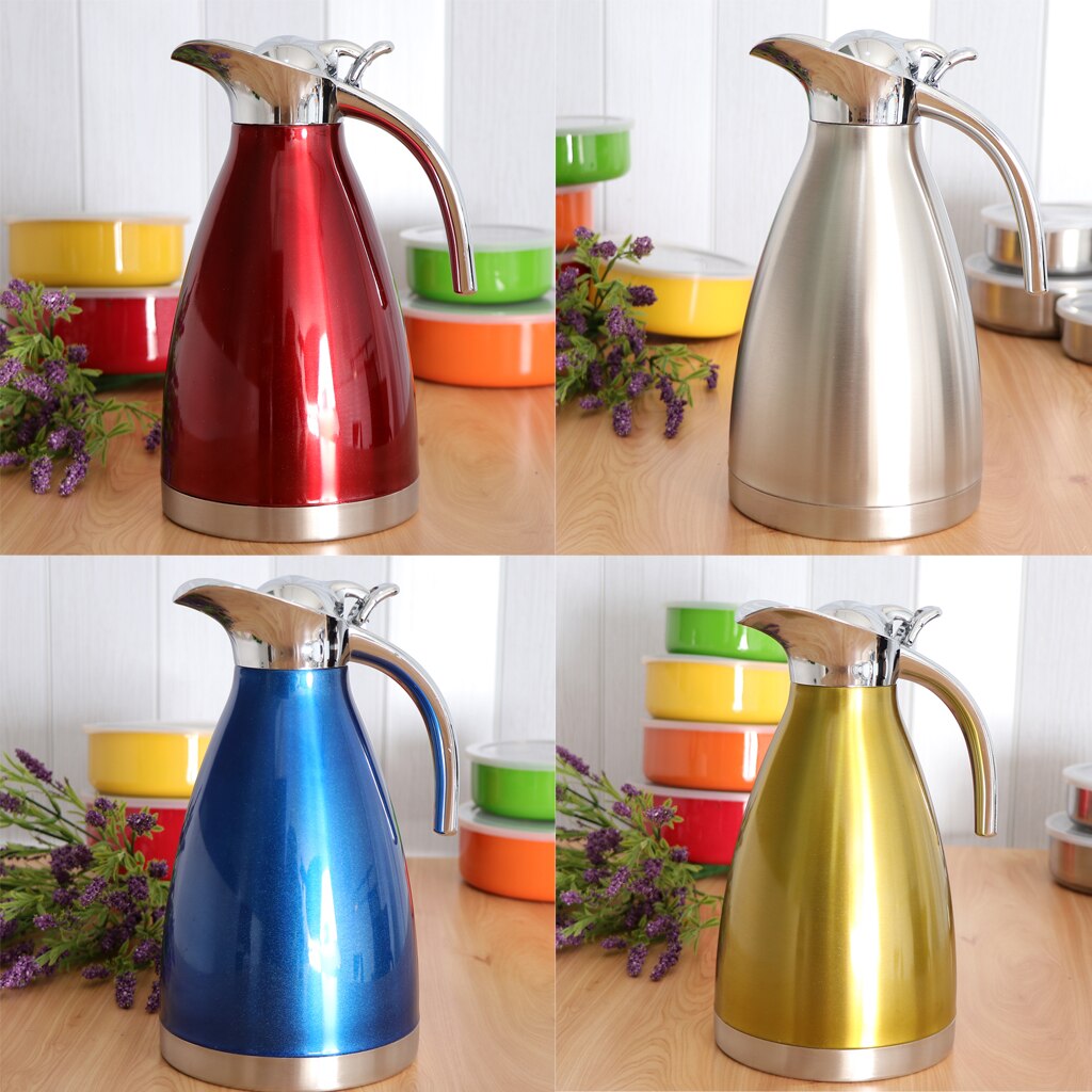 2L Dubbelwandige Vacuüm Isolatie Thermische Koffie Karaf Home Water Pot