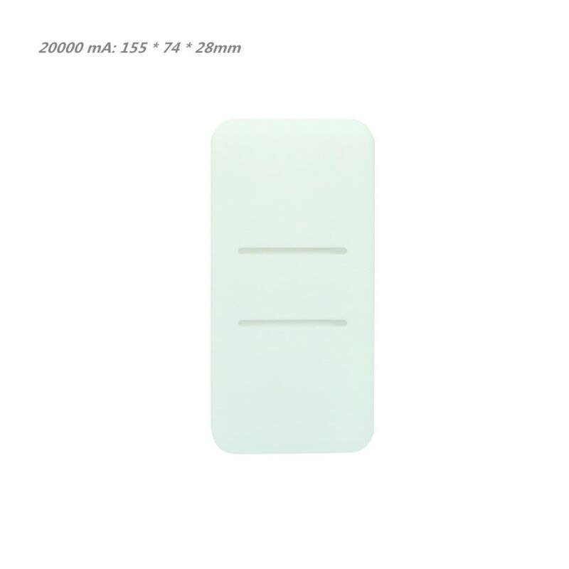 Capa de silicone protetora de energia, carregador acessório para xiaomi mi 2 10000/20000mah duplo usb de energia, capa de silicone protetora: white 2