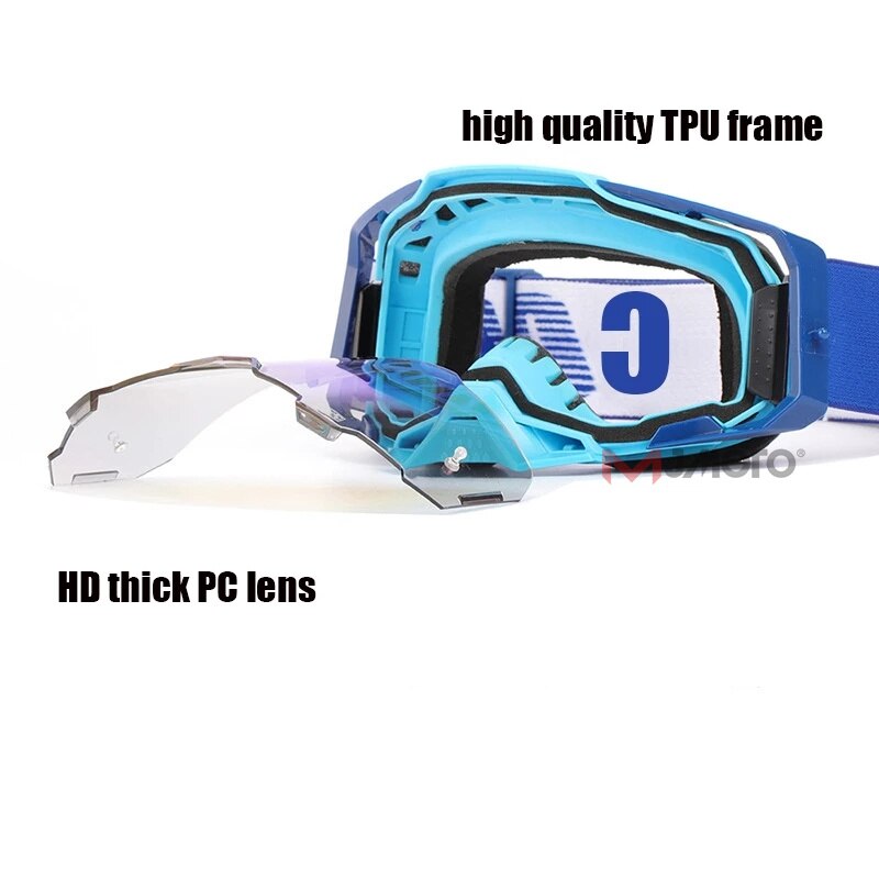 2022 Armega Motorrijden Bril Off-Road Anti-Fog Lens Motocross Goggles Ski Dirt Bike Cycling Moto Bril