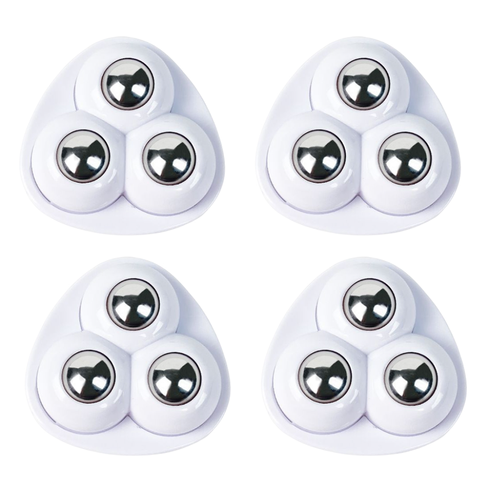 Ruedas para muebles de acero inoxidable, ruedas universales autoadhesivas, rodamiento de carga giratorio de 360 grados para acceso a muebles del hogar, 4/20 piezas: 2 pulgadas / Blanco