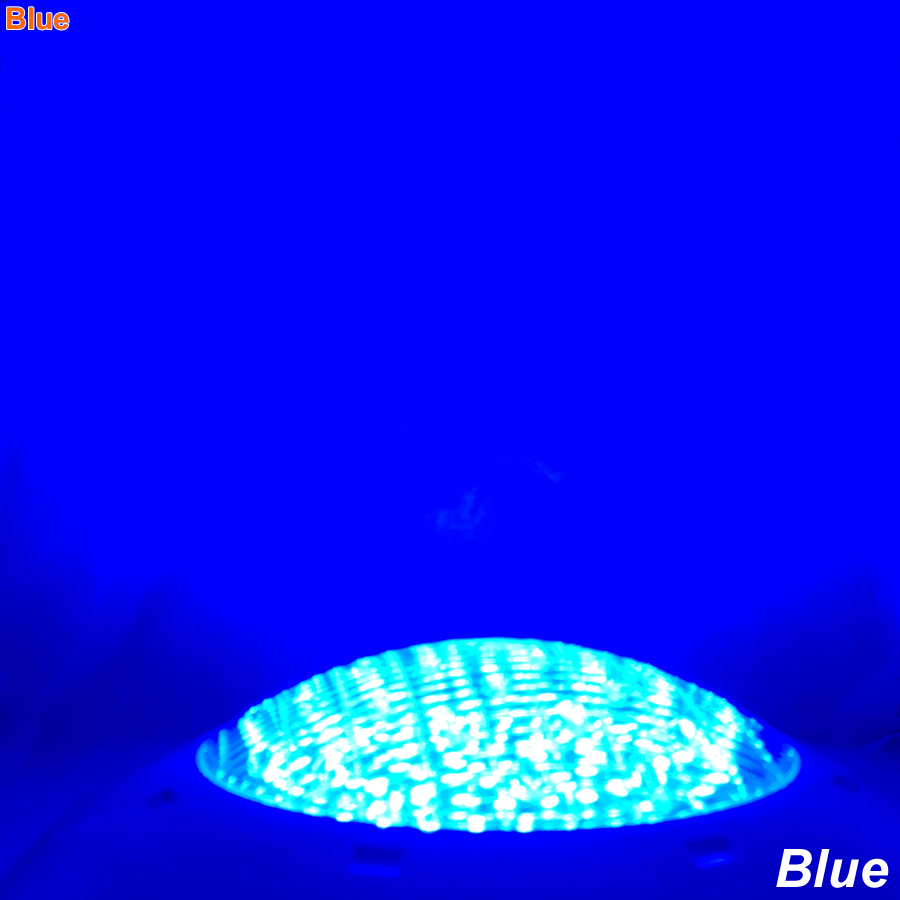 24w 36w svømmebasseng ledet lys ac /dc 12v rgb + fjernkontroll utendørs belysning  ip68 vanntett undervanns lampe demning lys: Blå / 12v 36w