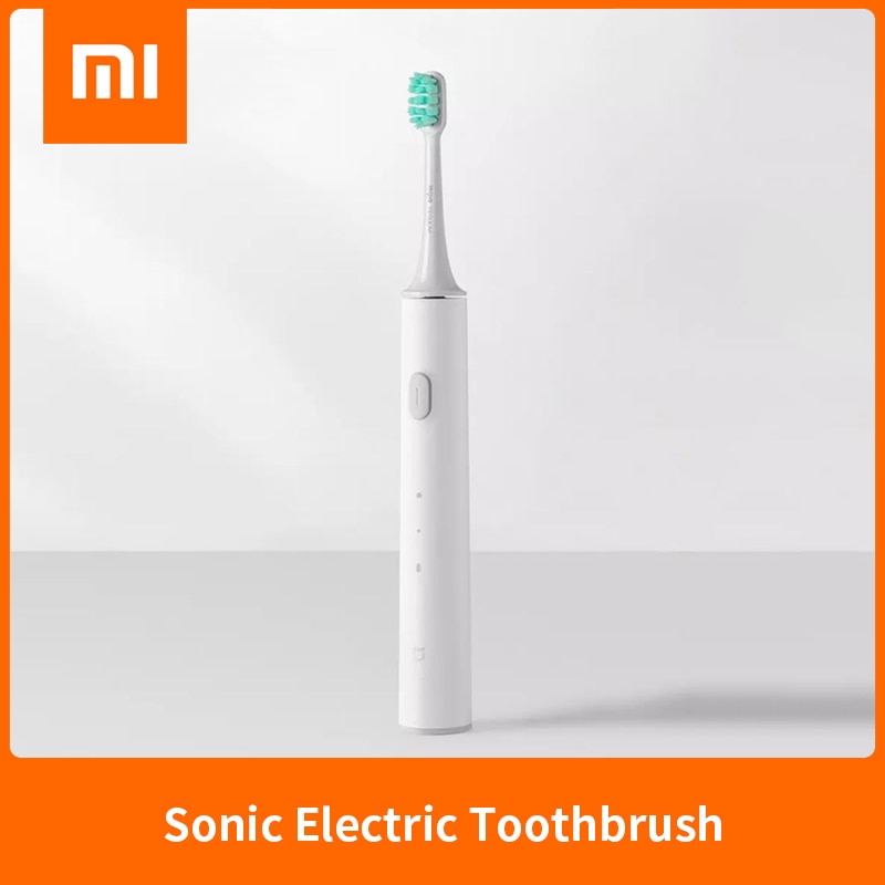 Xiaomi-cepillo de dientes eléctrico Mijia T300, cepillo de dientes eléctrico T300 con vibración de alta frecuencia, imán, batería de 25 días, color blanco
