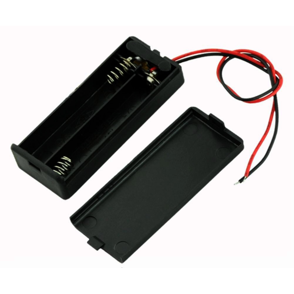 1Pc 4/3/2x AA Durable Plastic Battery Holder 4 Size Portable AA Battery Box Case Wire Supports 1.2V 1.5V Battery