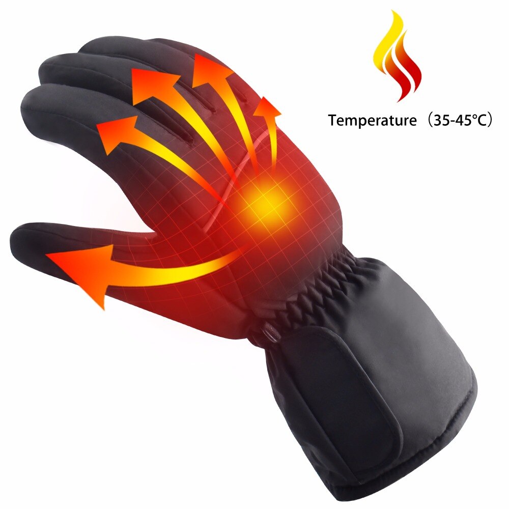 4.5V Elektrische Verwarming Handschoenen Aangedreven Verwarmde Handschoenen voor Carbon Fiber Mannen en Vrouwen Winter Outdoor Motorcycle Verwarmde Handschoenen