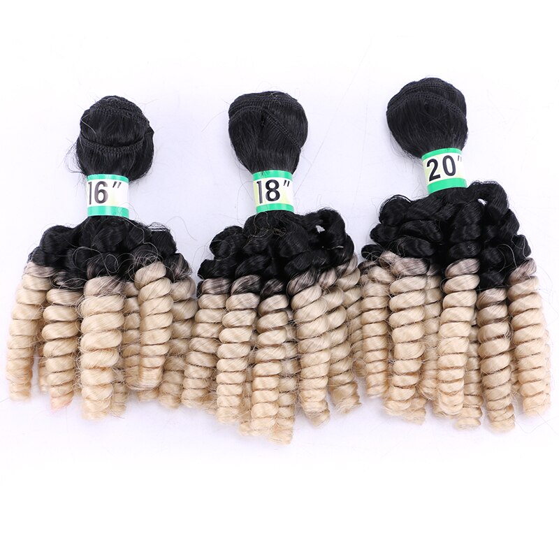 Synthetic Afro Ombre spring twist hair bundles extension 3 pieces one lot hair weaving for full head hair Dream ice’s
