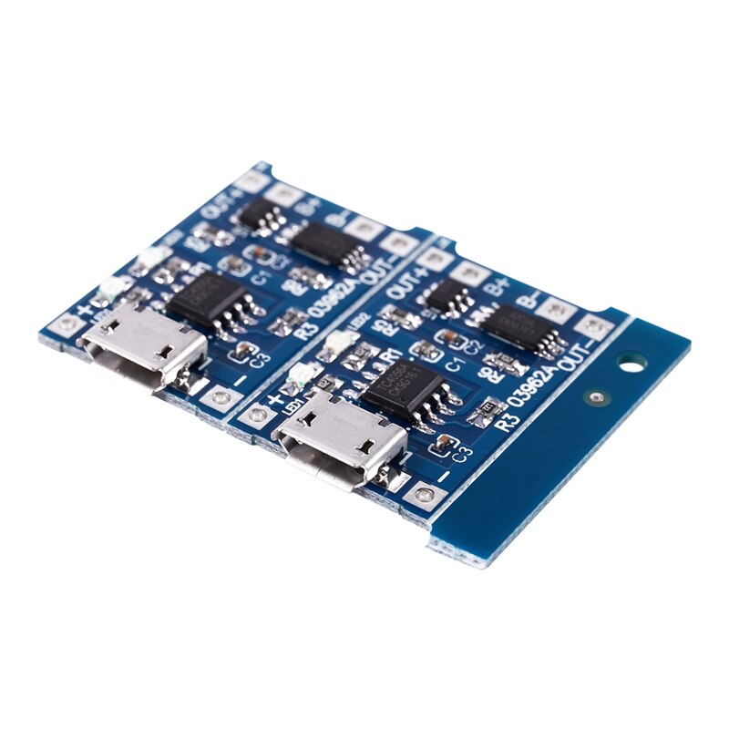 2PCS Blue 5V Micro USB 1A 18650 Lithium Battery Charging Board