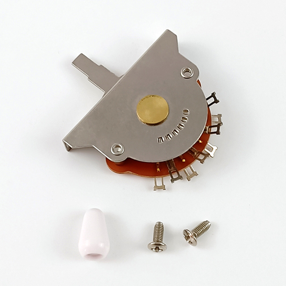 3- vejs 4- vejs 5- vejs elektrisk guitar-switch metal plastik 1 stk. tip-switch med skruer elektrisk guitartilbehør