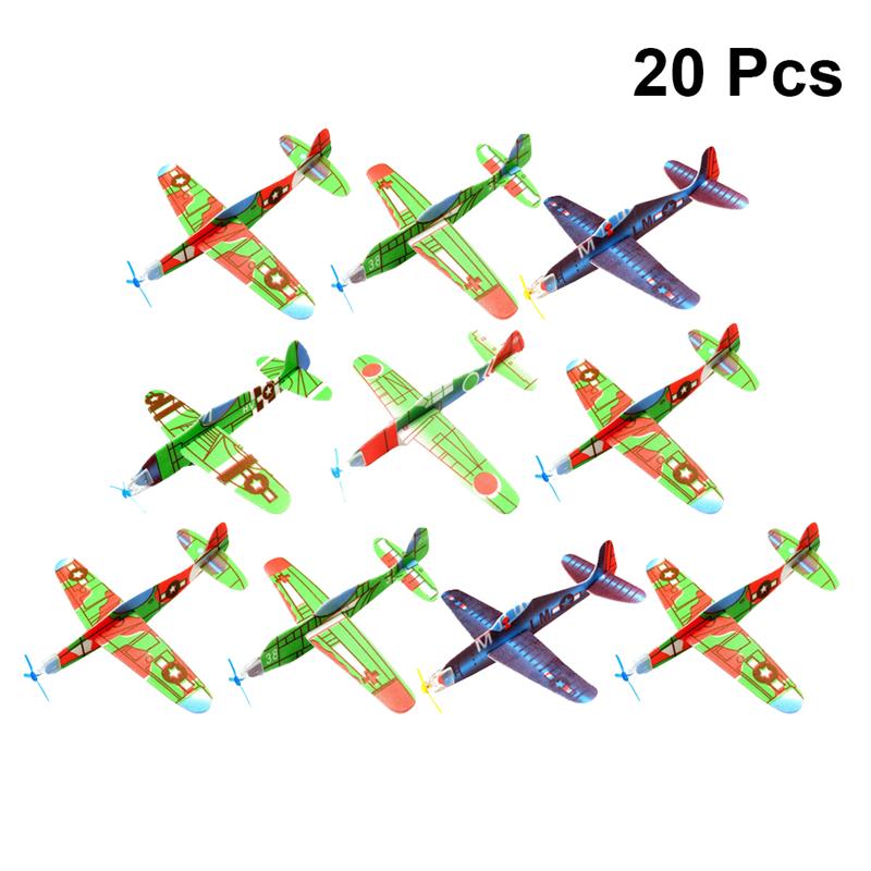 20Pcs Diy Vliegtuig Zweefvliegtuig Vliegtuig Speelgoed Vliegtuig Model Gooien Vliegtuigen Vliegende Speelgoed Diy Handgemaakte Kleine Vliegtuig Speelgoed Voor Kinderen