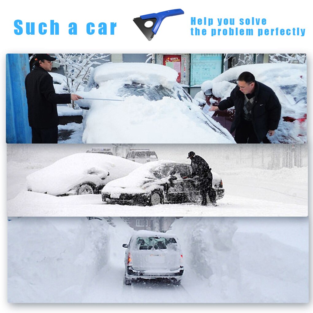 Gratte-neige universel pour pare-brise de voiture, outil de déneigement de glace détachable en plastique
