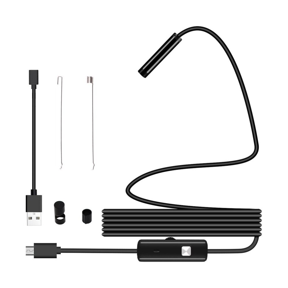 Neoteck Endoscope Double Caméras 5m IP67 Avec Lumière - Caméra Inspection Pour Smartphone IOS Android