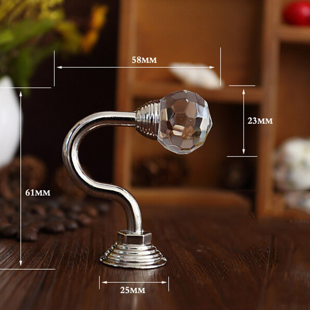 2 stk vægmonteret gardinholder gardinbøjle krog vægspænde rustik skab skuffespændehåndtag