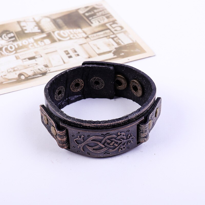 årgang menn armbånd viking tilbehør europeisk amerikansk personlighet lær armbånd armbånd herre smykker