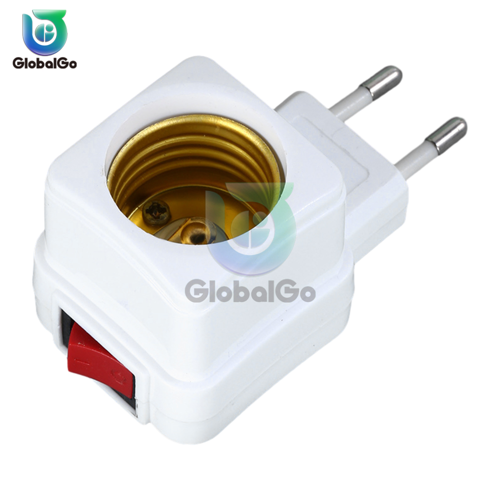 E27 led-pærer fatning base holder adapter konverter hvid lys pære fatning med tænd/sluk kontrol wwitch