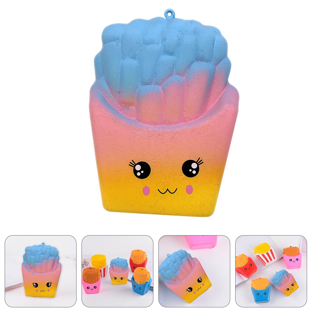 Simulierte pommes frites, kneifen, stressabbau, stressreduzierung: Bunt