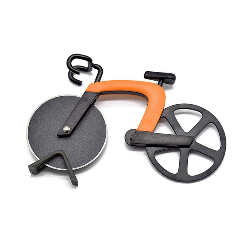 Fiets Pizza Cutter Fiets Wiel Pizza Chopper Fiets Roller Pizza Slicer Pizza Snijden Messen Keuken Gadget: Oranje